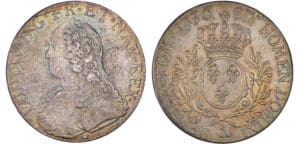 Louis XV (1715-1774) - Ecu aux branches d’olivier - 1736 & (Aix) Louis XV (1715-1774) - Ecu aux branches d’olivier - 1736 & (Aix)