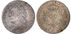 Louis XV (1715-1774) - ½ écu à la vieille tête - 1771 T Nantes)