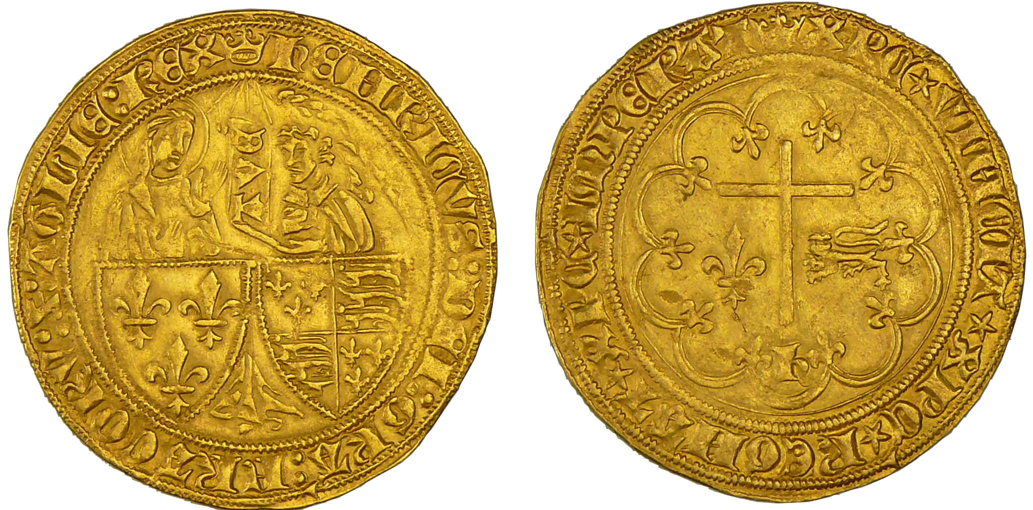 Henry VI de Lancastre (1422-1453) - Salut d'or - Paris Henry VI de Lancastre (1422-1453) - Salut d'or - Paris
