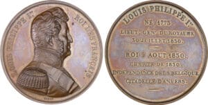 Belgique - Louis-Philippe, 1830, Indépendence de la Belgique, citadelle d'Anvers Belgique - Louis-Philippe, 1830, Indépendence de la Belgique, citadelle d'Anvers