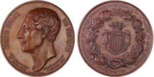 Belgique - Léopold 1er, Comte Felix de Merode, 1852, par Wiener Belgique - Léopold 1er, Comte Felix de Merode, 1852, par Wiener