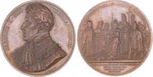 France - Charles X, 1825, Médaille du sacre de Reims par Caunois France - Charles X, 1825, Médaille du sacre de Reims par Caunois