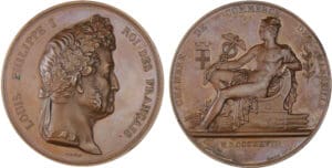 France - Louis-Philippe, 1828, Chambre de commerce de Marseille, par Caqué France - Louis-Philippe, 1828, Chambre de commerce de Marseille, par Caqué