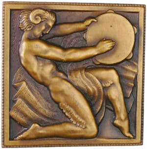 France - Danseur au tambourin, 1931, Uniface, par Marcel Renard France - Danseur au tambourin, 1931, Uniface, par Marcel Renard