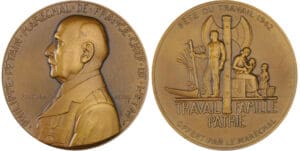 France - État français, Le Maréchal Pétain pour la fête du travail de 1942 par Pierre Turin France - État français, Le Maréchal Pétain pour la fête du travail de 1942 par Pierre Turin