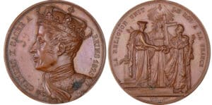 France - Charles X, 1825, Sacre de Reims par Brun France - Charles X, 1825, Sacre de Reims par Brun