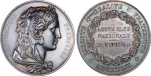 France - Assemblée Nationale, Médaille de député, Félix Mathé, 1849 France - Assemblée Nationale, Médaille de député, Félix Mathé, 1849