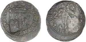 Perpignan - Philippe II - Double sol 1606 (Perpignan) Perpignan - Philippe II - Double sol 1606 (Perpignan)