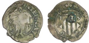 Perpignan - Philippe II - Double sol 1598 (Perpignan) Perpignan - Philippe II - Double sol 1598 (Perpignan)