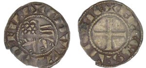 Aquitaine - Edouard 1er - Denier au léopard Aquitaine - Edouard 1er - Denier au léopard