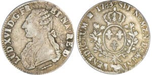 Louis XVI (1774-1792) - Ecu de Béarn aux branches d’olivier - 1783 (Pau) Louis XVI (1774-1792) - Ecu de Béarn aux branches d’olivier - 1783 (Pau)