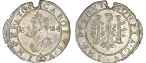 Franche-Comté - Besançon - Charles Quint - 1/4 de teston - 1624 (Besançon) Franche-Comté - Besançon - Charles Quint - 1/4 de teston - 1624 (Besançon)