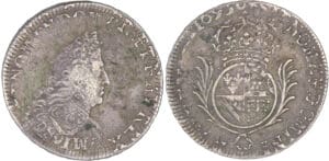 Louis XIV (1643-1715) - ½ écu de Flandre dit « Carambole » - 1695 W (Lille)