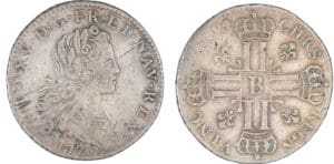 Louis XV (1715-1774) - Petit louis d’argent - 1720 B (Rouen) Louis XV (1715-1774) - Petit louis d’argent - 1720 B (Rouen)