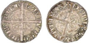 Flandre - Louis 1er de Crécy - Demi-gros d'argent Flandre - Louis 1er de Crécy - Demi-gros d'argent