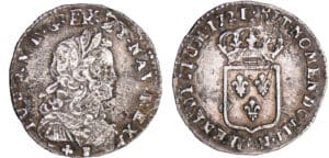 Louis XV (1715-1774) - 1/12 d'écu de France - 1721 B (Rouen)