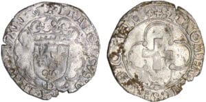 François 1er (1515-1547) - Douzain à la croisette - 1er type - D (Lyon)