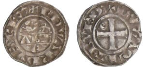 Aquitaine - Edouard 1er - Denier au léopard