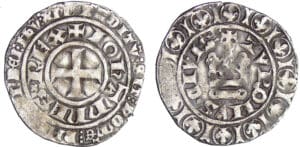 Jean II le Bon (1350-1364) - Blanc au châtel trèflé - 1ère émission 9 novembre 1353