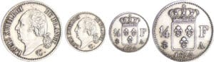 Louis XVIII (1815-1824) - 1/4 de franc Louis XVIII au buste nu 1823 A (Paris)