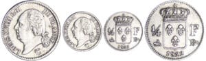Louis XVIII (1815-1824) - 1/4 de franc Louis XVIII au buste nu 1822 B (Rouen)