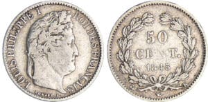 Louis-Philippe Ier (1830-1848) - 50 centimes 1845 K (Bordeaux) Louis-Philippe Ier (1830-1848) - 50 centimes 1845 K (Bordeaux)
