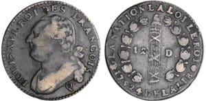 Constitution (1791-1792) - 12 deniers type FRANCOIS 1792 Q (Perpignan)