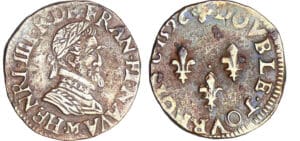 Henri IV (1589-1610) - Double tournois - 1596 M (Toulouse)