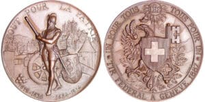Suisse - Médaille de tir - 1887 Genève Suisse - Médaille de tir - 1887 Genève