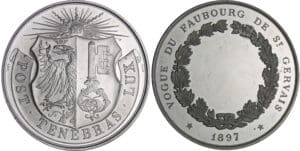 Suisse - Médaille de tir - 1897 Saint Gervais Suisse - Médaille de tir - 1897 Saint Gervais