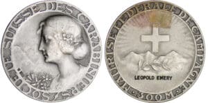 Suisse - Médaille de tir fédéral non datée attribuée à Léopold Emery Suisse - Médaille de tir fédéral non datée attribuée à Léopold Emery