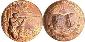 Suisse - Médaille de tir - 1910 Genève Suisse - Médaille de tir - 1910 Genève