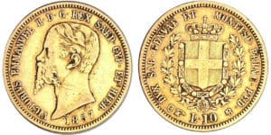 Italie - Vittorio Emanuele II (1849-1861) - 10 lire 1857 (Turin)