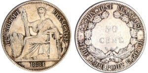 Cochinchine - 50 cent 1884 A (Paris) Cochinchine - 50 cent 1884 A (Paris)