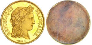Deuxième république (1848-1852) - 20 francs concours de Barré 1848 cliché uniface