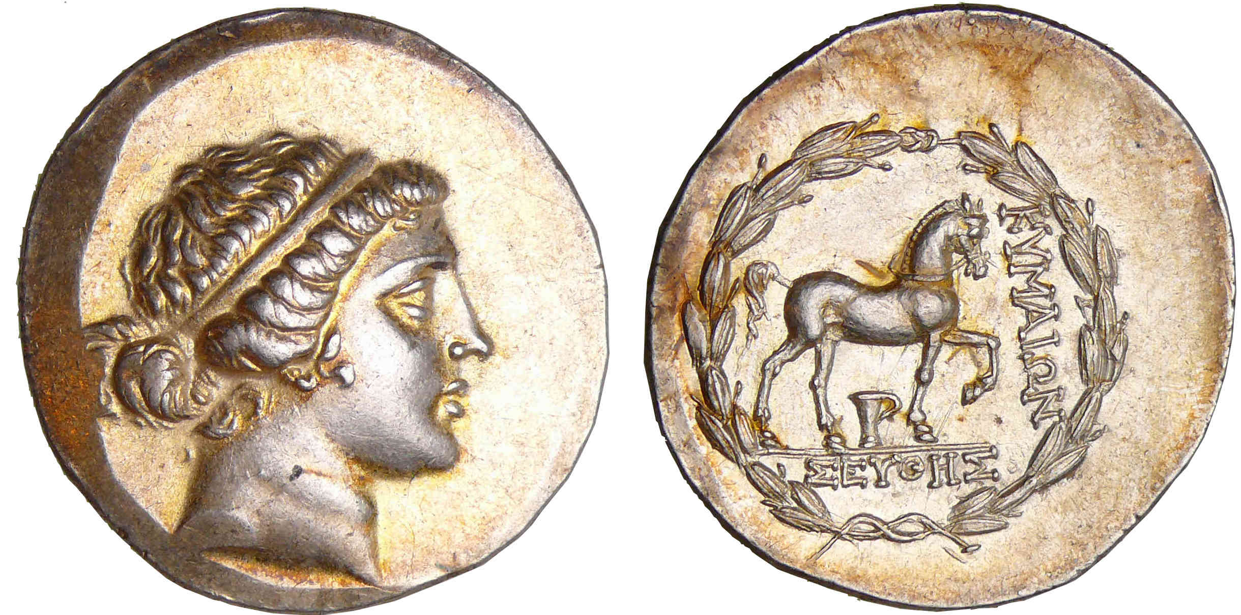 Eolide - Kymé - Tétradrachme stéphanophore (165-140 av. J.-C.) Magistrat Seuthes Eolide - Kymé - Tétradrachme stéphanophore (165-140 av. J.-C.) Magistrat Seuthes