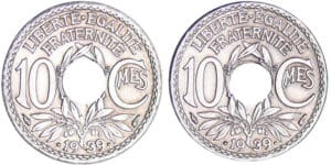 Troisième république (1871-1940) - 10 Centimes .1939. à 24 pans Troisième république (1871-1940) - 10 Centimes .1939. à 24 pans