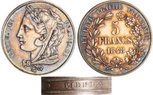 Deuxième république (1848-1852) - 5 francs concours de Gayrard 1848 piéfort