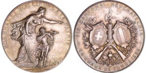Suisse - Médaille de tir - 1886 La Chaux de Fond Suisse - Médaille de tir - 1886 La Chaux de Fond