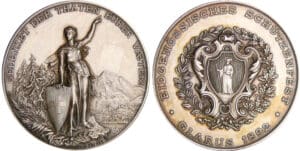 Suisse - Médaille de tir - 1892 Galarus Suisse - Médaille de tir - 1892 Galarus