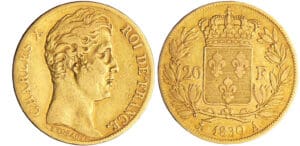 Charles X (1824-1830) - 20 francs 1830 A (Paris)