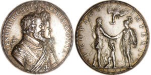 Henri IV (1589-1610) - Médaille Henri IV, Marie de Medicis et le Dauphin 1603 Henri IV (1589-1610) - Médaille Henri IV, Marie de Medicis et le Dauphin 1603