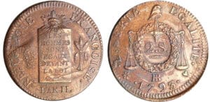 Convention (1792-1795) - 2 sols à la balance - An II - 1793 BB (Strasbourg) Convention (1792-1795) - 2 sols à la balance - An II - 1793 BB (Strasbourg)
