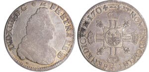 Louis XIV (1643-1715) - ½ écu de Béarn aux 8 L, 2ème type - 1704 (Pau)