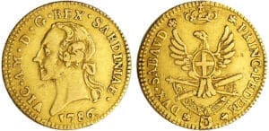 Italie - Victor Amedeo III (1773-1796) - 1/2 doppia 1786 (Turin)