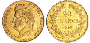 Louis-Philippe Ier (1830-1848) - 20 francs tête laurée 1842 W (Lille) Louis-Philippe Ier (1830-1848) - 20 francs tête laurée 1842 W (Lille)