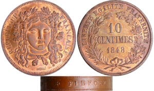 Deuxième république (1848-1852) - 10 centimes concours de Moullé 1848 piéfort