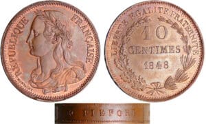 Deuxième république (1848-1852) - 10 centimes concours de Montagny 1848 piéfort