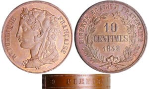 Deuxième république (1848-1852) - 10 centimes 2ème concours de Gayrard 1848 piéfort
