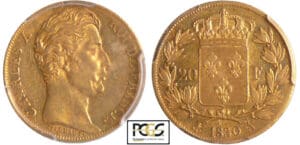 Charles X (1824-1830) - 20 francs 2ème type 1830 A (Paris) tranche cannelée